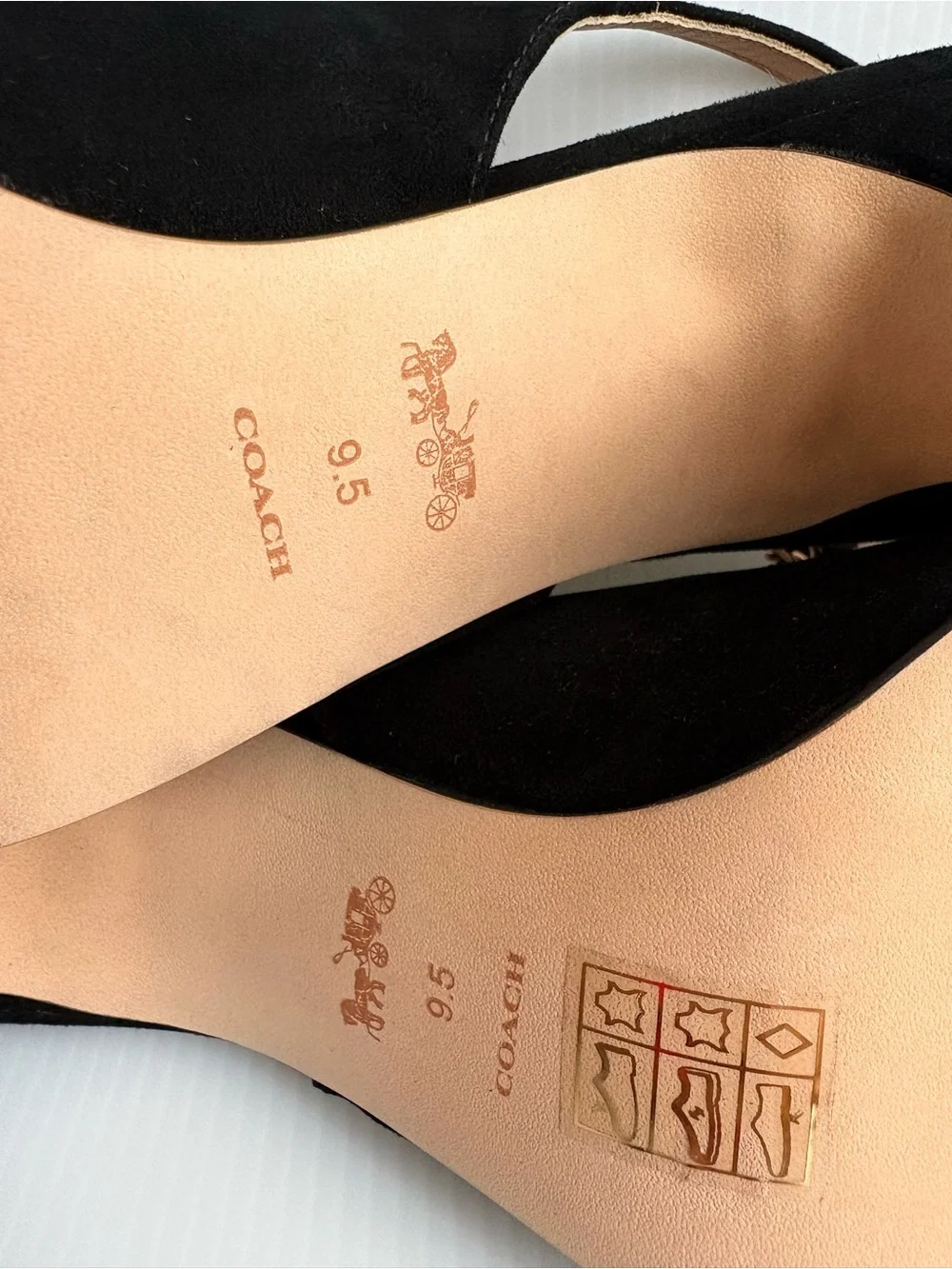 Coach Sutton Suede Slingback  Pumps/Heels  Size 9.5 Black NWOT